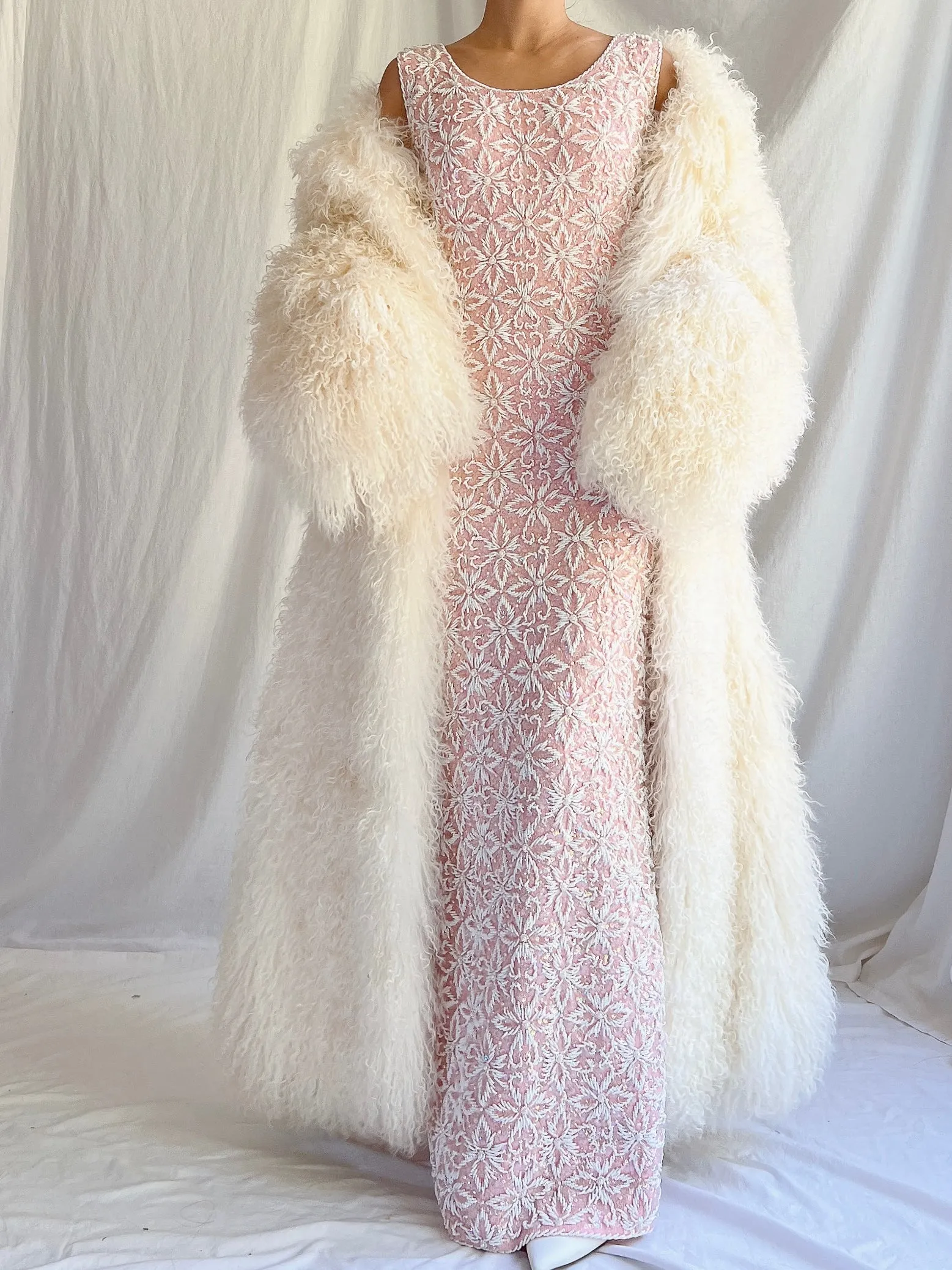 Vintage Mongolian Fur Coat - M