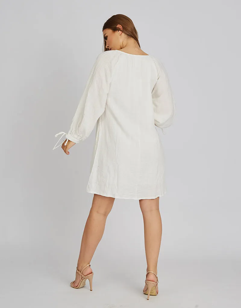 Viva Linen Short Dress