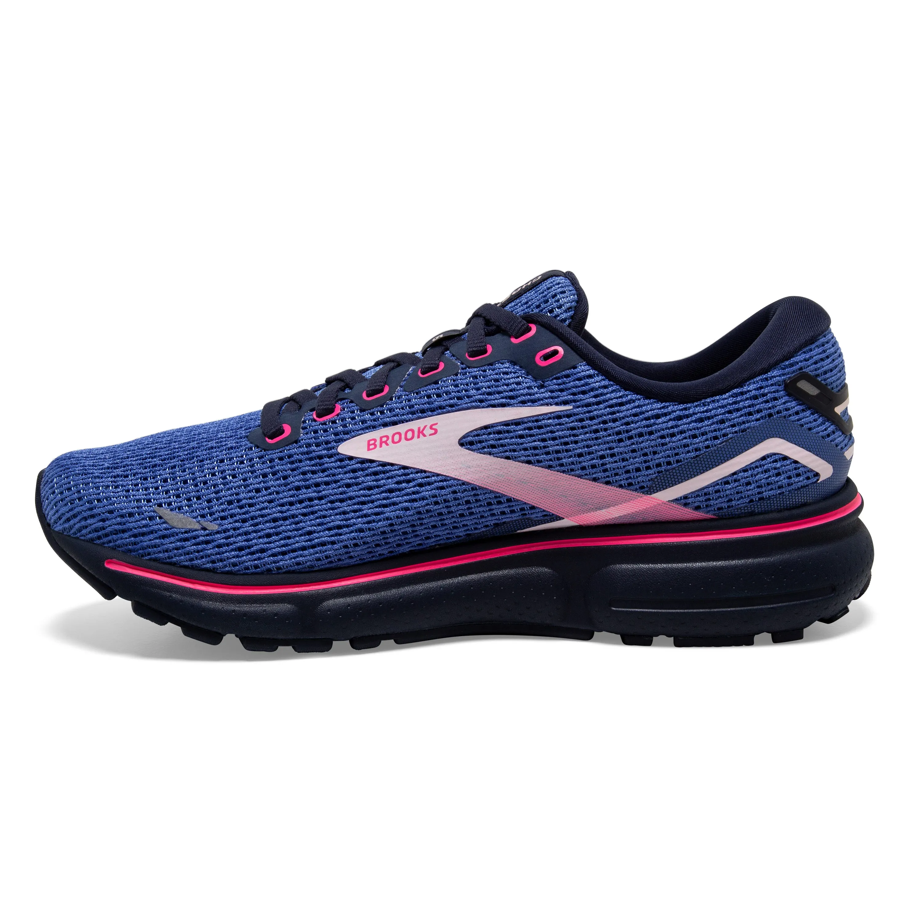 Women's Brooks Ghost 15 1203801B469 Color: Blue / Peacoat / Pink