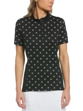 Women's Chevron Floral Print Golf Shirt