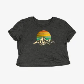 Women's Retro Mountain Cropped T-Shirt