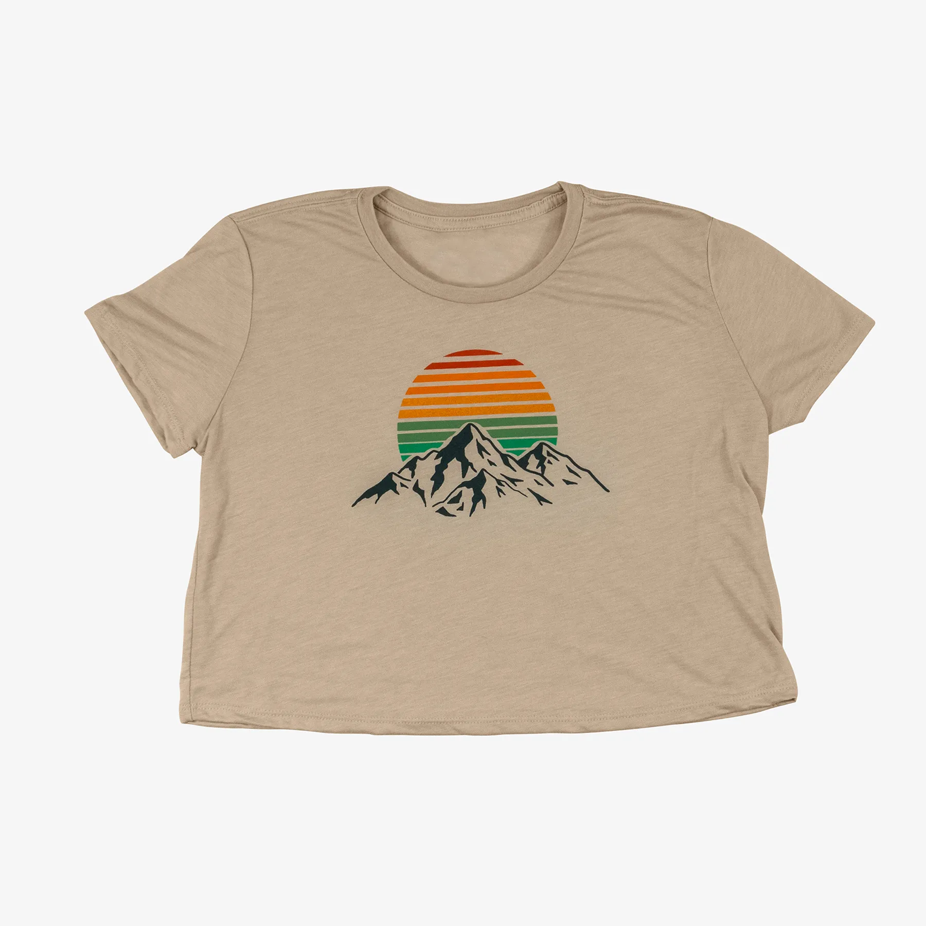 Women's Retro Mountain Cropped T-Shirt